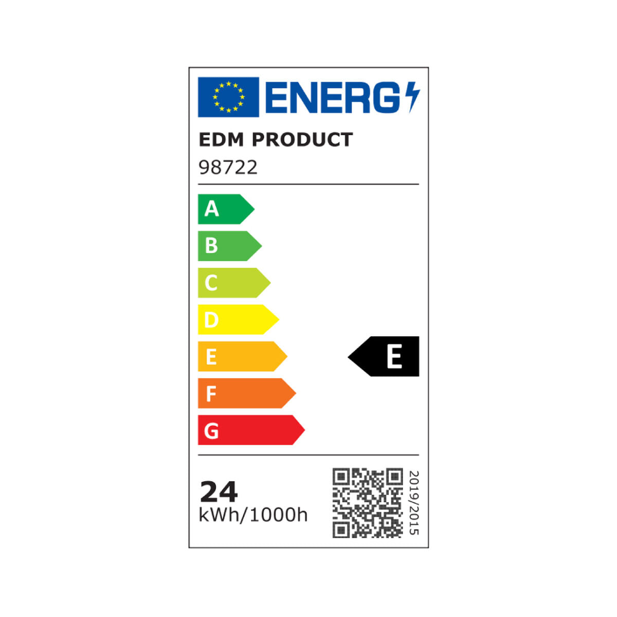 LED lamp EDM 98722 E 24 W 200 W E27 2700 lm Ø 7 x 13,6 cm (6400 K)-1