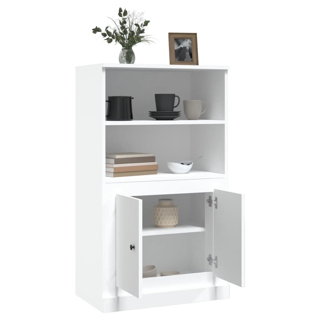NNEVL Highboard White 60x35.5x103.5 cm Engineered Wood