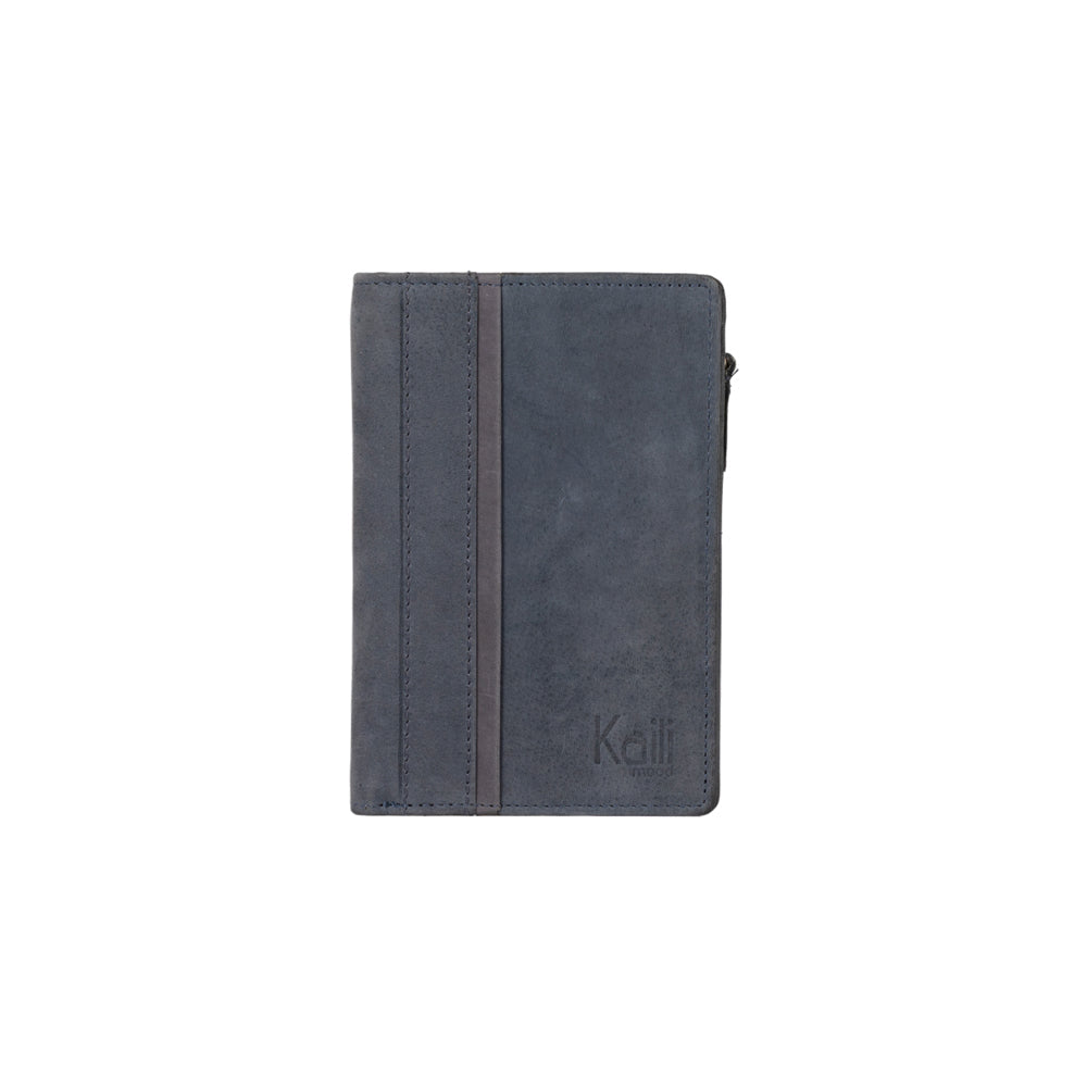 K12234DF | Women's Wallet in Genuine Full-Grain Naked Leather. Blue. RFID Protection. Closed Dimensions: 9.5 x 14 x 3 cm. Packaging: Gift box with lid/bottom-2
