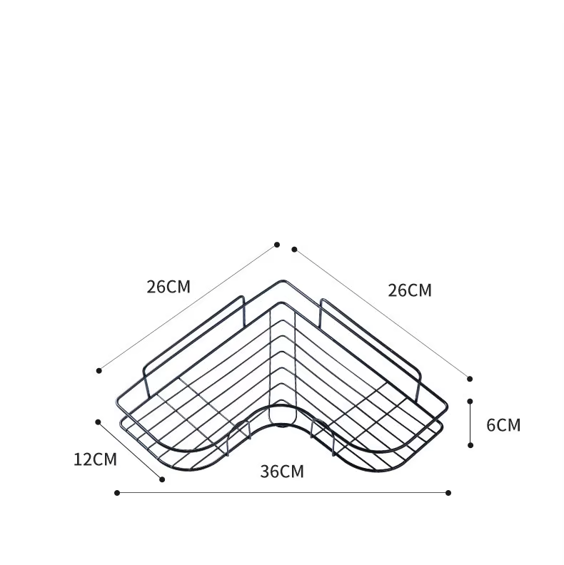 NNEOBA Non-Perforated Triangle Bathroom Shelf-1
