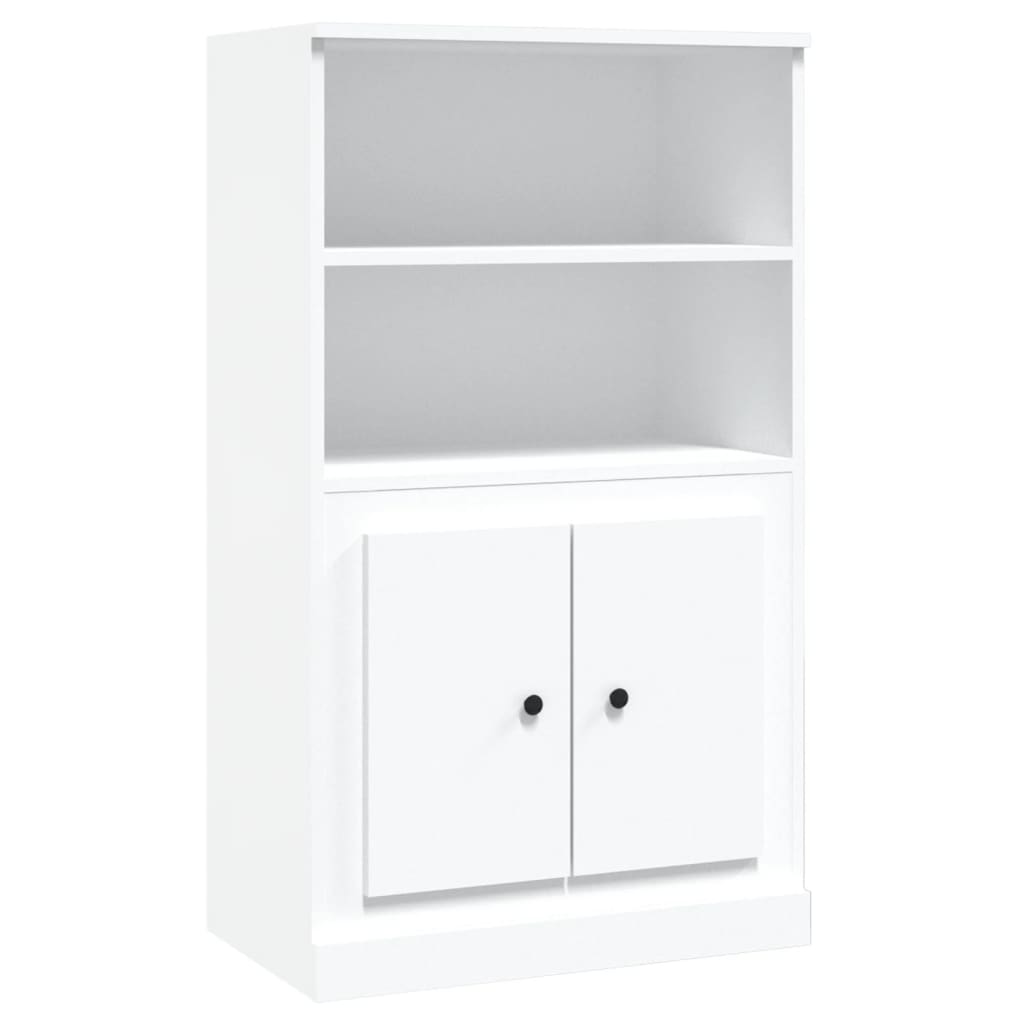 NNEVL Highboard White 60x35.5x103.5 cm Engineered Wood