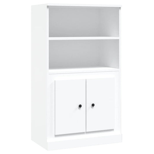 NNEVL Highboard White 60x35.5x103.5 cm Engineered Wood