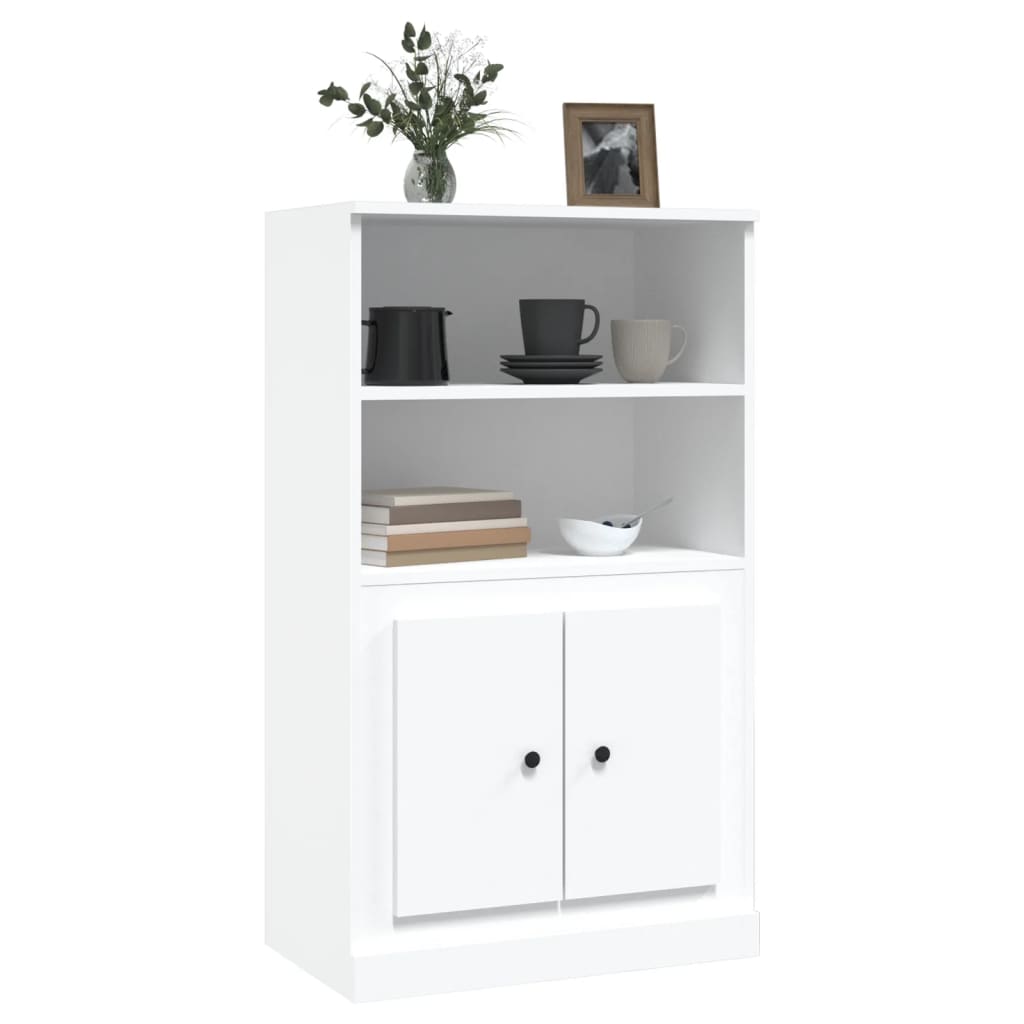 NNEVL Highboard White 60x35.5x103.5 cm Engineered Wood