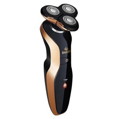 Gold & Blue Three-Blade Electric Shaver