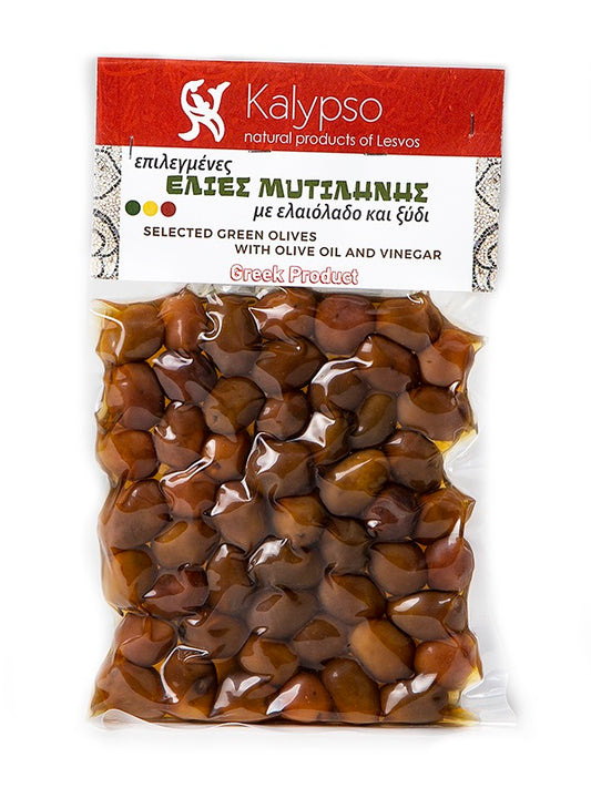 Selected Green Olives in Virgin Olive Oil and Vinegar-Vacuum 200g-0